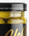 Clear Glass Jar with Olives Mockup