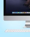 IMac with Keyboard and Mouse Mockup