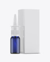 Blue Nasal Spray Bottle w/ Box Mockup