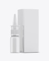 Glossy Nasal Spray Bottle w/ Box Mockup