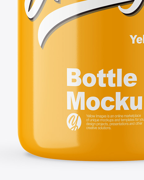 Glossy Bottle Mockup