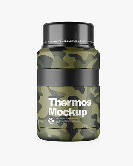 Matte Thermos Mockup