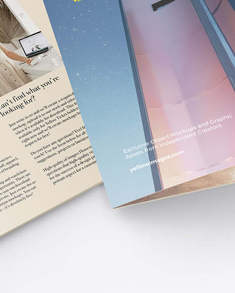 Two A4 Brochures Mockup