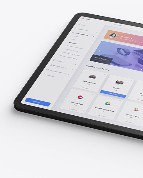 Clay Apple iPad Pro 2018 12.9 Mockup