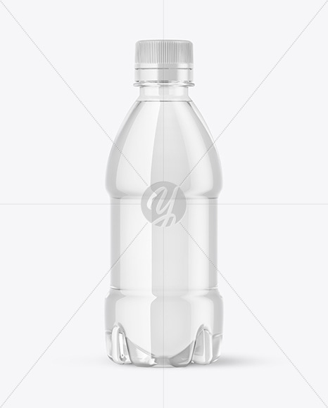 250ml PET Bottle with Water Mockup