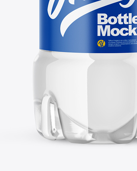 250ml PET Bottle with Water Mockup