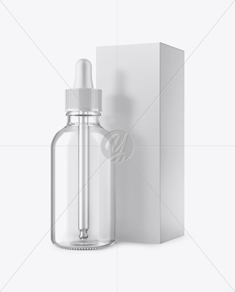 50ml Clear Glass Dropper Bottle W/ Box