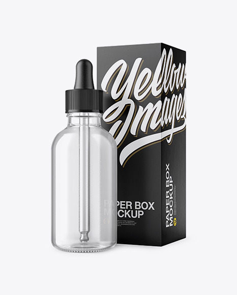 50ml Clear Glass Dropper Bottle W/ Box