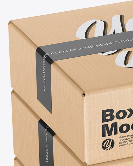 Kraft Boxes Mockup