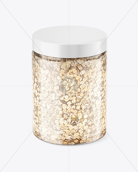 Jar with Oat Mockup