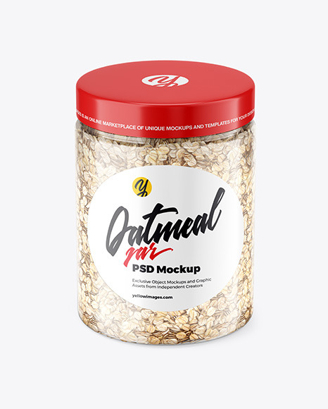 Jar with Oat Mockup - Transparent+Nutrition+Jar+Mockup+Nutrition+Jar+Mockup