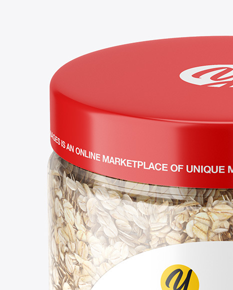 Jar with Oat Mockup