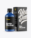 Glossy Bottle & Box Mockup