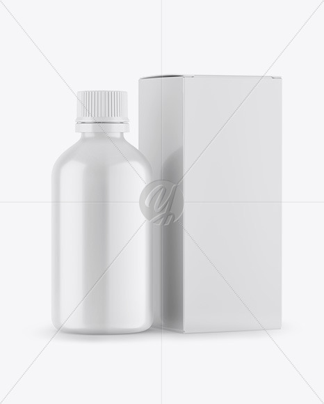 Matte Bottle & Box Mockup