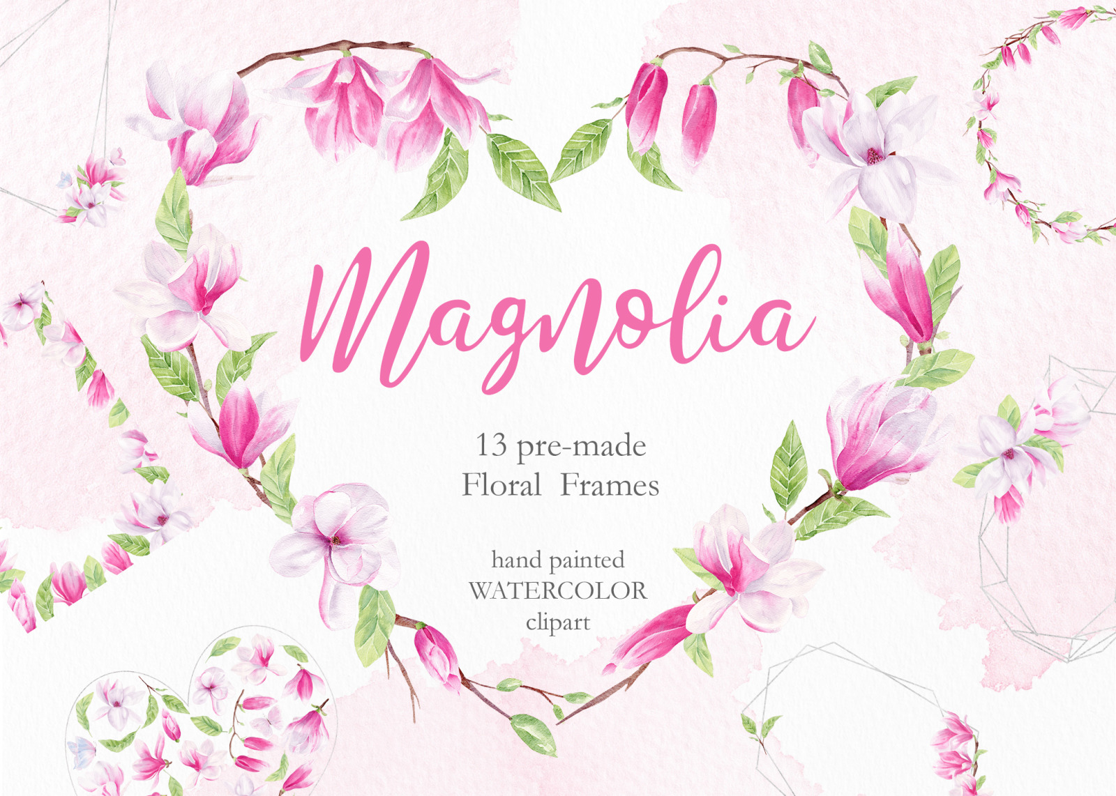 Magnolia Floral Watercolor Clipart Magnolia Floral Watercolor Clipart