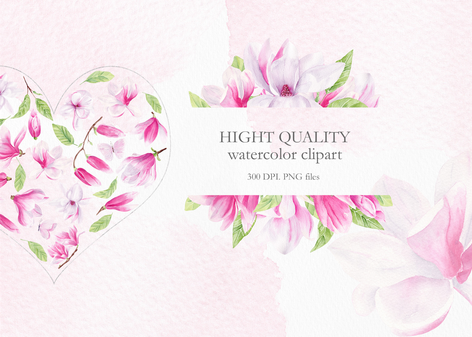 Magnolia Floral Watercolor Clipart Magnolia Floral Watercolor Clipart