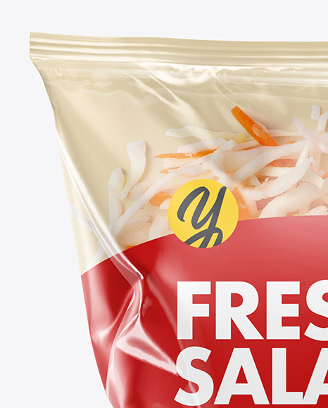 Plastic Bag With Coleslaw Kit Mockup