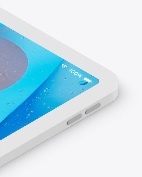 iPad Pro 12.9″ Isometric Clay Left Mockup