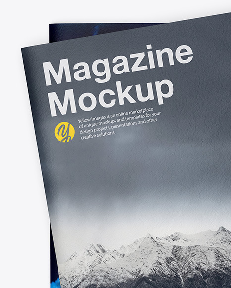 Two Textured A4 Magazines Mockup