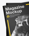 Two Textured A4 Magazines Mockup