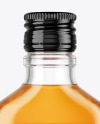 Clear Glass Bottle with Whisky Mockup