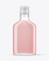 Clear Glass Bottle with Liquor Mockup