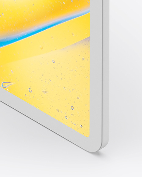 iPad Pro 12.9″ Isometric Clay Left Portrait Mockup