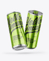 Two Glossy Metallic Cans Mockup