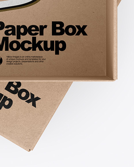 Two Kraft Boxes Mockup