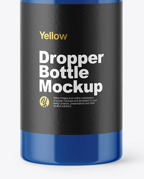 Glossy Dropper Bottle Mockup