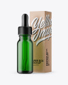 15ml Green Glass Dropper Bottle W/ Kraft Box