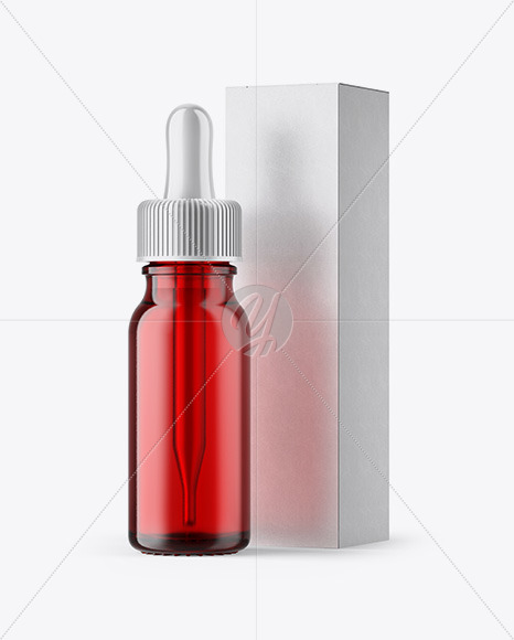 15ml Red Glass Dropper Bottle W/ Kraft Box