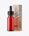 15ml Red Glass Dropper Bottle W/ Kraft Box