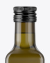 Antique Green Glass Bottle with Olive Oil Mockup