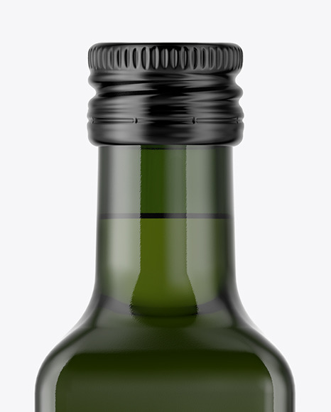 Green Glass Olive Oil Bottle Mockup