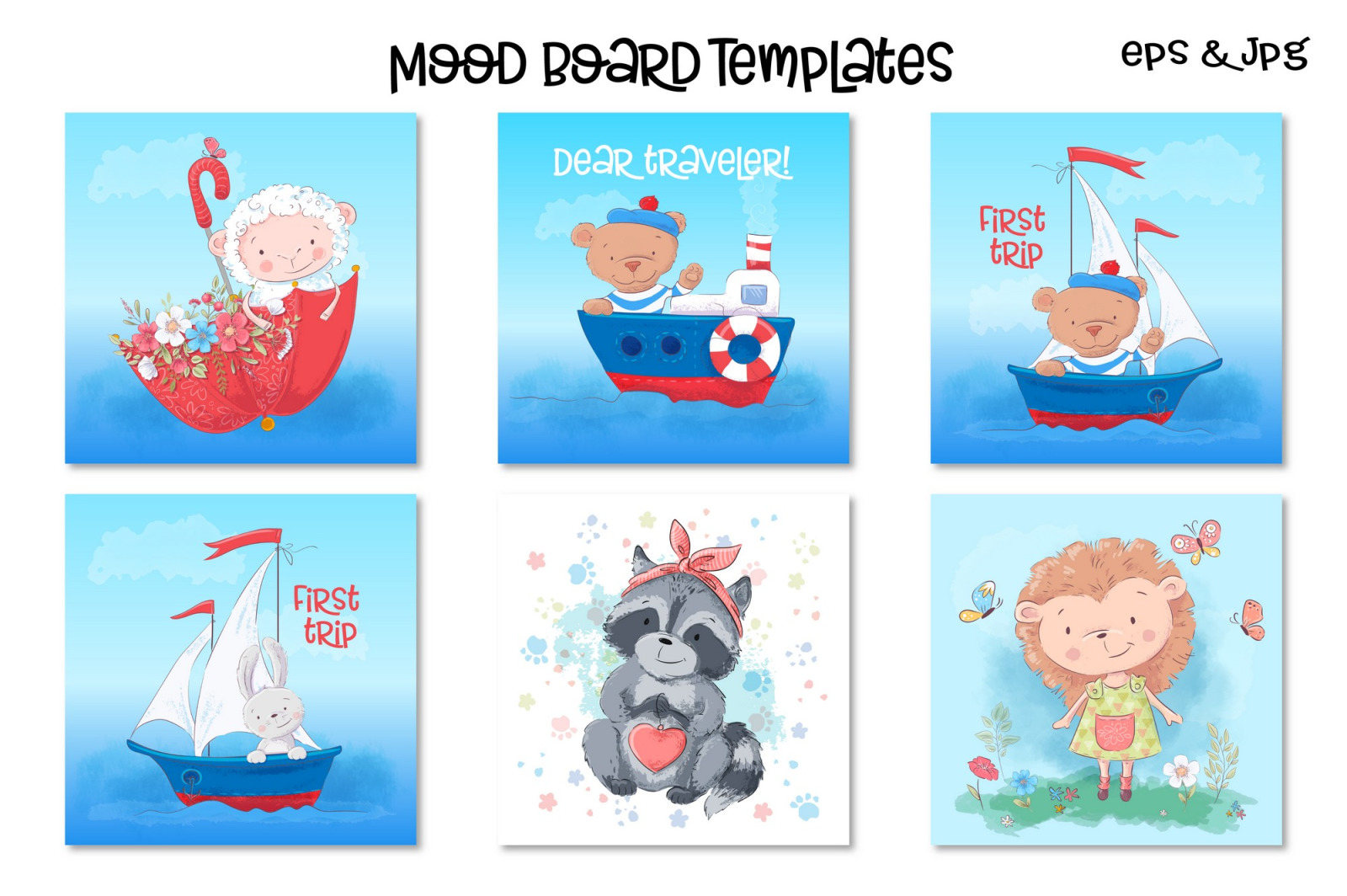 Cute animals – Vector Clip Art Cute animals – Vector Clip Art