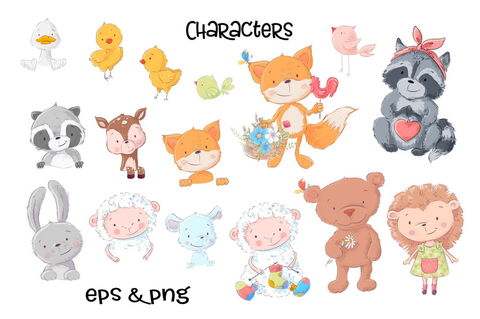 Cute animals – Vector Clip Art Cute animals – Vector Clip Art