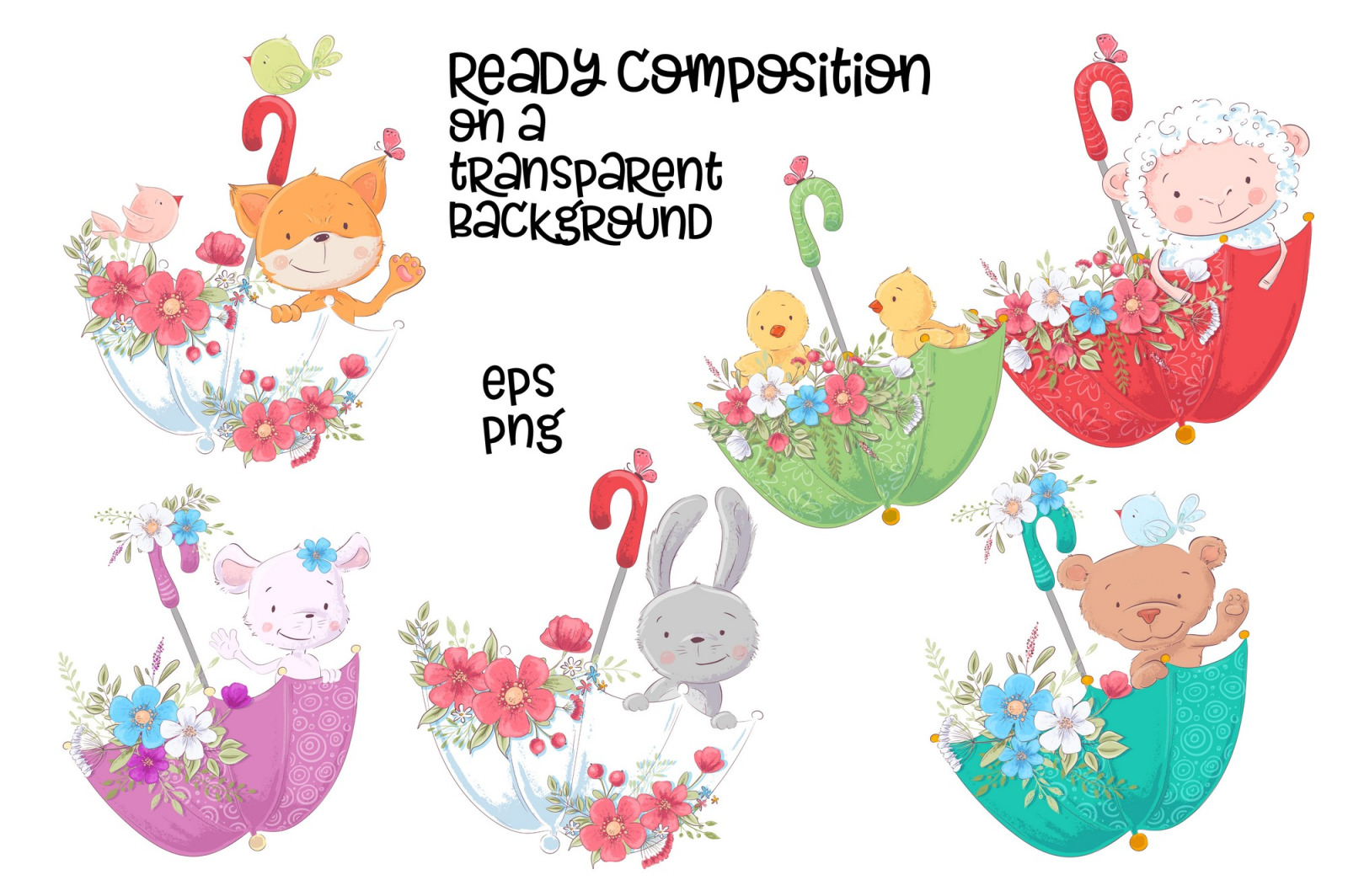 Cute animals – Vector Clip Art Cute animals – Vector Clip Art