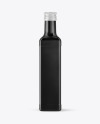 Black Glass Vinegar Bottle Mockup