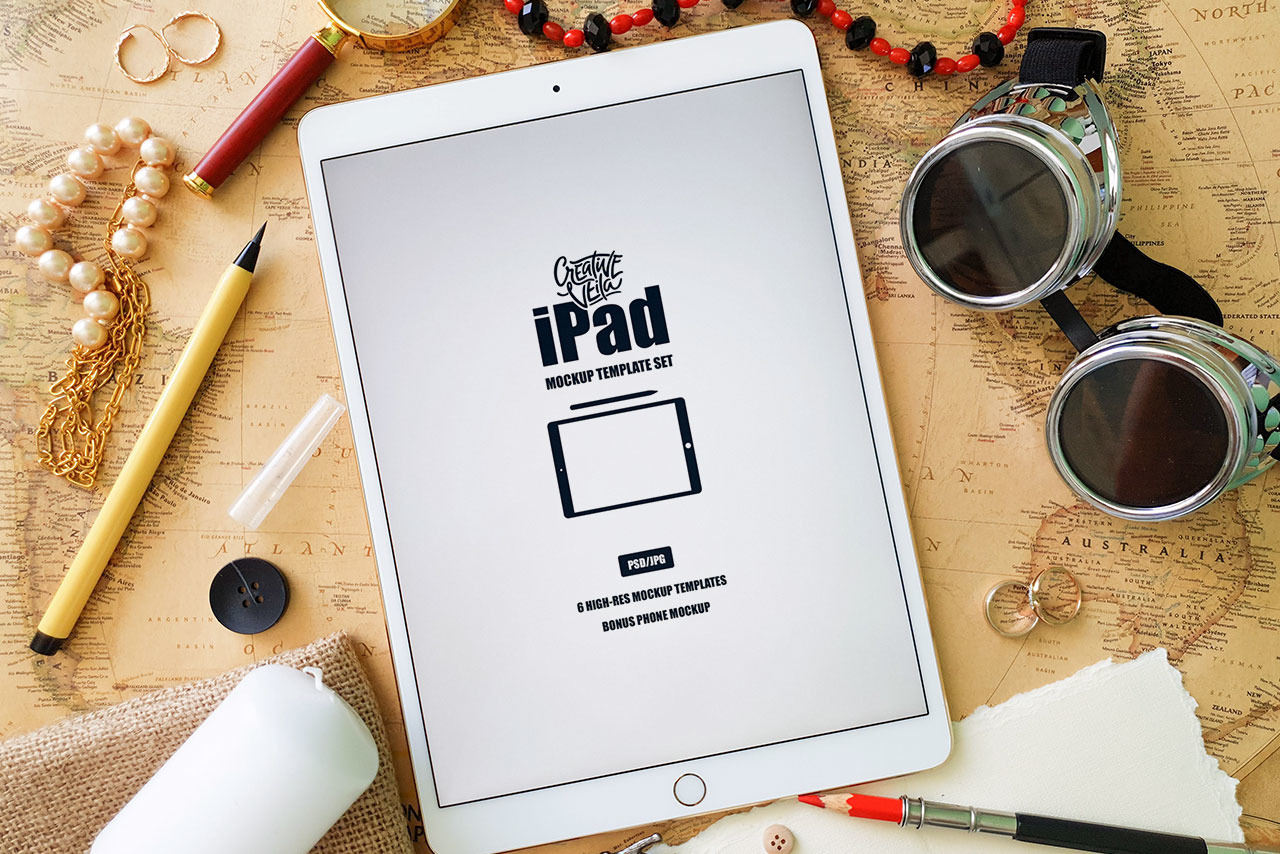 iPad Mockup Template Set iPad Mockup Template Set