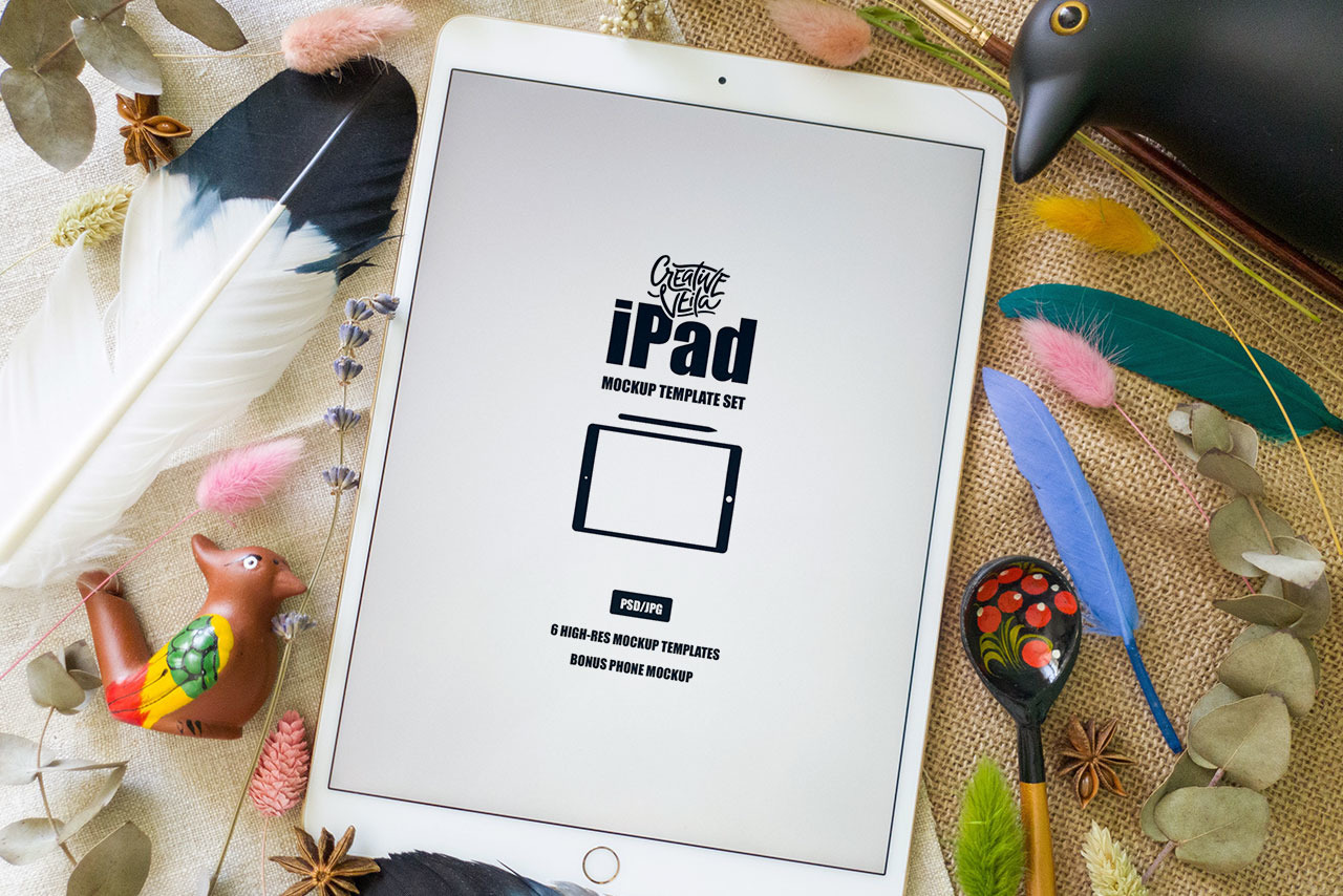 iPad Mockup Template Set iPad Mockup Template Set