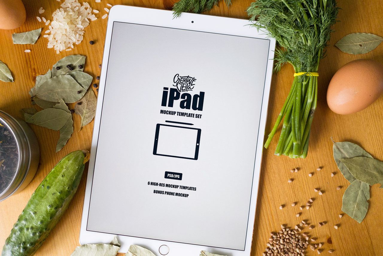 iPad Mockup Template Set iPad Mockup Template Set