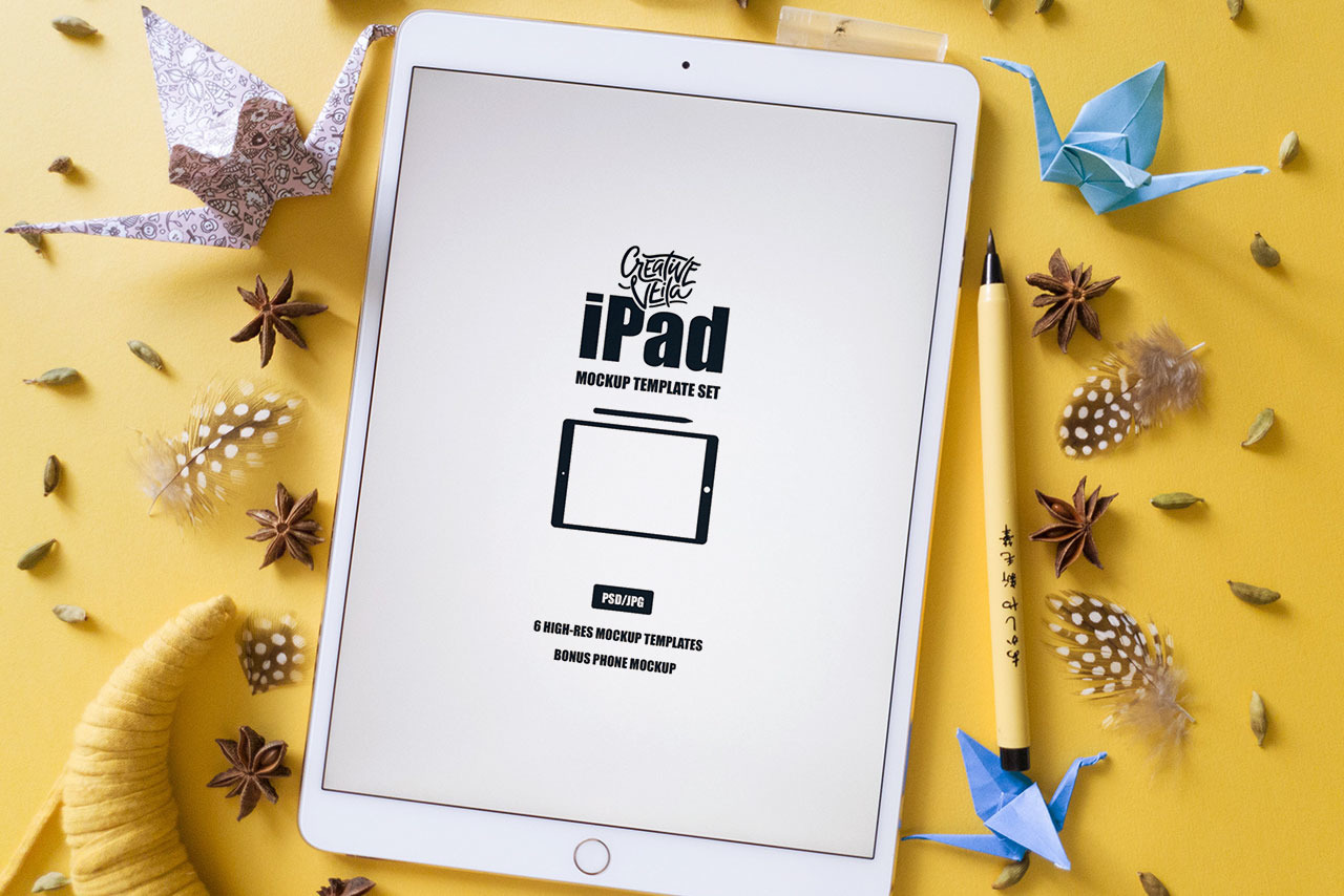 iPad Mockup Template Set iPad Mockup Template Set
