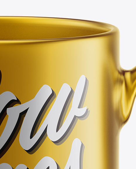 Metallic Coffee Cup Mockup