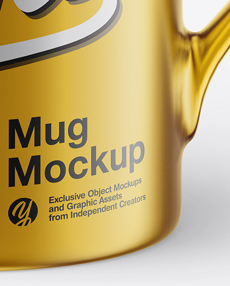 Metallic Coffee Cup Mockup