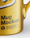 Metallic Coffee Cup Mockup