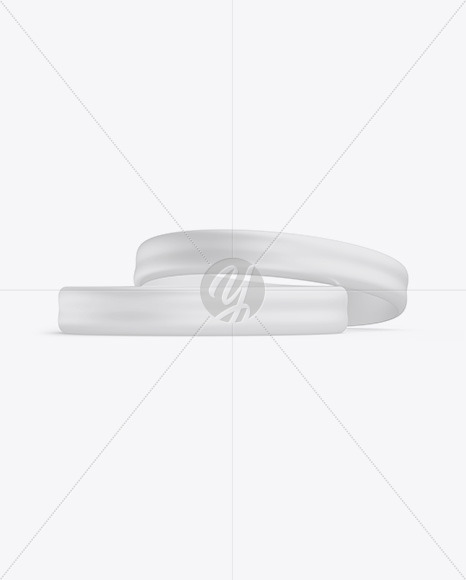 Two Glossy Silicone Wristbands Mockup