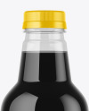 Plastic Bottle With Black Drink Mockup