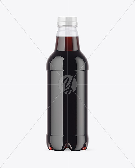 Plastic Bottle with Dark Drink Mockup