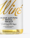 Clear Glass White Wine Bottle Mockup